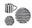 Medieval black striped three-piece cup and saucer set