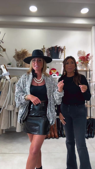 Long Sleeve Loose Retro Sequin Jacket