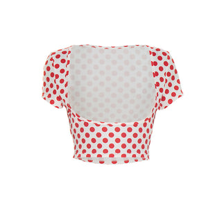 Polka Dot Print Short Casual Suit 3pc set