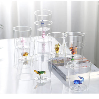 Three-Dimensional Cartoon Style Handleless Cute Simple Household Glass