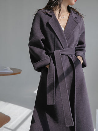 Homy's Long Double-Sided Cashmere Wool Coat