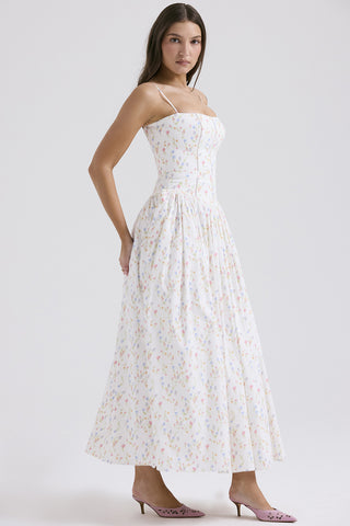 Fairy-Like Elegance,  Slimming Floral Spaghetti Strap Dress