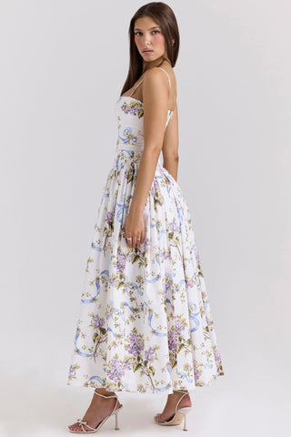 Fairy-Like Elegance,  Slimming Floral Spaghetti Strap Dress