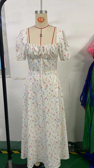 Fairy-Like Elegance,  Slimming Floral Spaghetti Strap Dress
