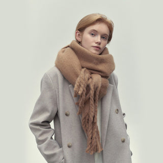 Women Solid Winter Plus Imitation Cashmere Shawl - Hstrends