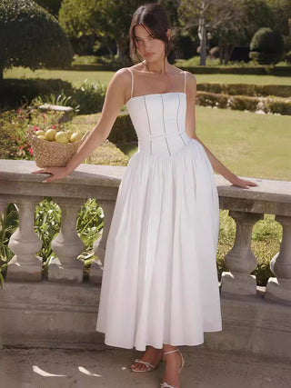 Fairy-Like Elegance,  Slimming Floral Spaghetti Strap Dress