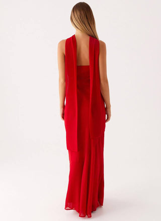 Broken flower Fishtail dress Tight Waist Slimming maxi dress