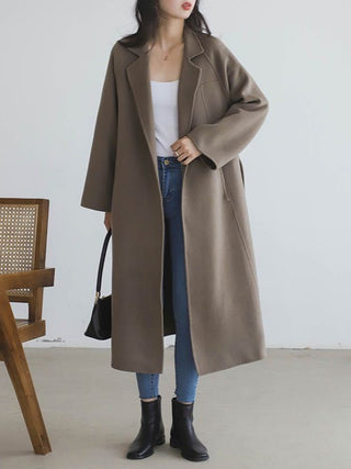 Homy's Long Double-Sided Cashmere Wool Coat
