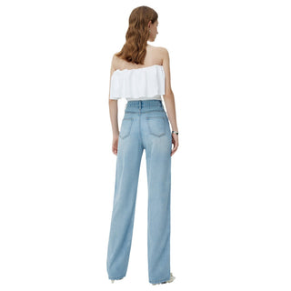 YKK Hemp Fiber High Waist Wide Leg Jeans