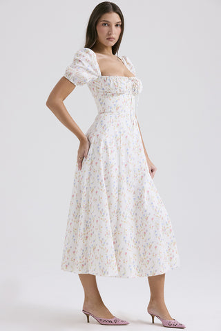 Fairy-Like Elegance,  Slimming Floral Spaghetti Strap Dress