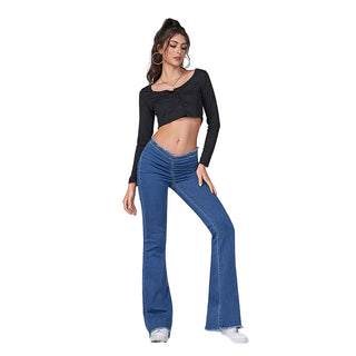 High Waist Flared Cross-border Skinny Jeans