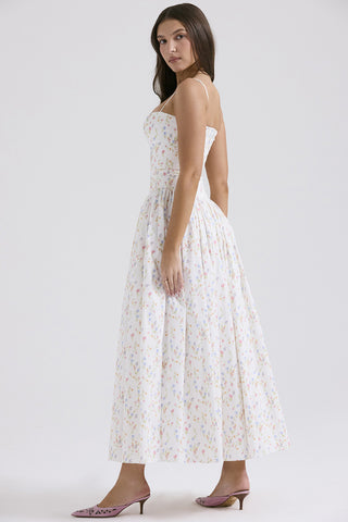 Fairy-Like Elegance,  Slimming Floral Spaghetti Strap Dress