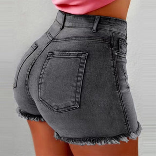 Denim Tassel High Waist Denim Shorts