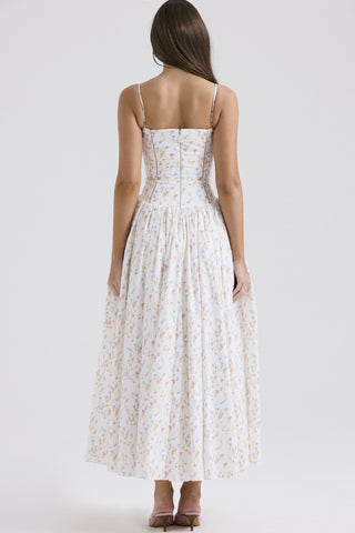 Fairy-Like Elegance,  Slimming Floral Spaghetti Strap Dress