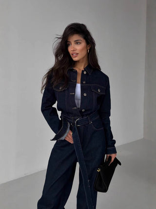 Street Style Denim Loose Casual Jumpsuit