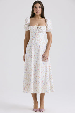 Fairy-Like Elegance,  Slimming Floral Spaghetti Strap Dress