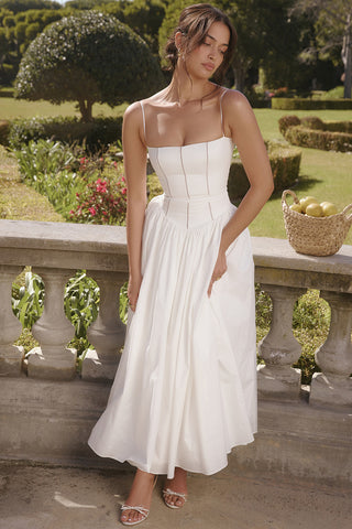 Fairy-Like Elegance,  Slimming Floral Spaghetti Strap Dress