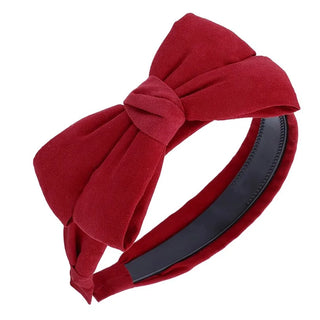 Wide Loop large bow velvet Headband