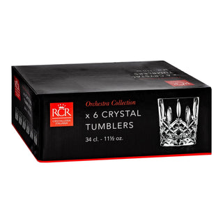 340ml Crystal Orchestra Whisky Glasses - Pack of Six