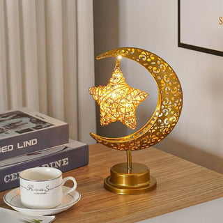 Ramadan Desk Lamp Led Moon Lamp Decoration for Home Metal Ramadan Kareem.