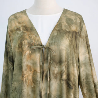 Tie-dye Printed Kaftan Robe Cardigan style Kimono Abaya dress