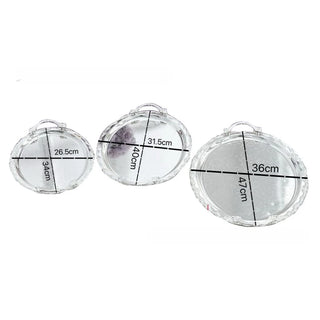 Luxury Dessert Display Gold Edge Silver Bottom Decoration Storage Tray