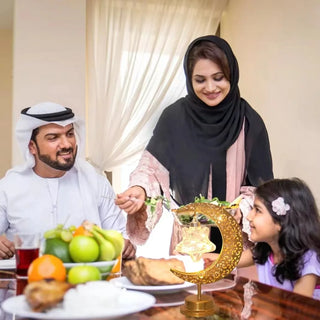 Ramadan Decoration LED Iron Moon Lamp Star Hollow Metal Bedroom Table Lamps Night Light Muslim Crescent