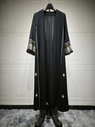 Cardigan style Modest abaya Embroidery Sleeve Design