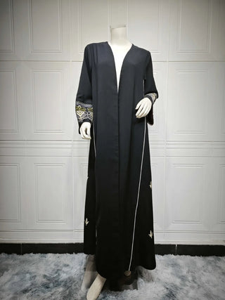 Cardigan style Modest abaya Embroidery Sleeve Design