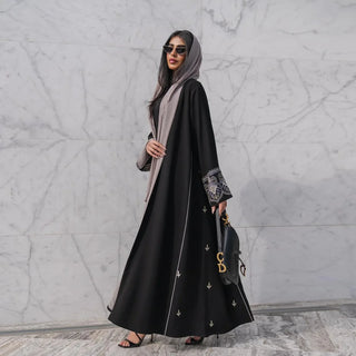 Cardigan style Modest abaya Embroidery Sleeve Design