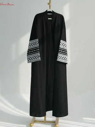 Linen Embroidery Worship Robe / Abaya