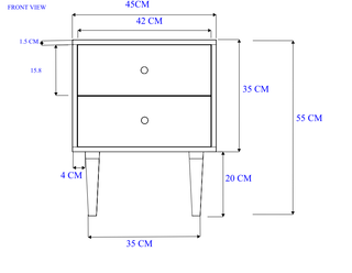 Minimalist Mango Wood Oslo Bedside Table