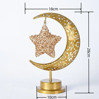 Ramadan Desk Lamp Led Moon Lamp Decoration for Home Metal Ramadan Kareem