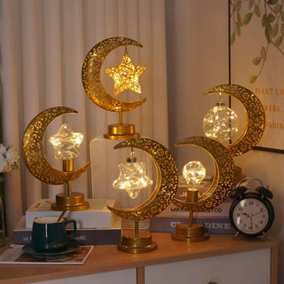 Ramadan Desk Lamp Led Moon Lamp Decoration for Home Metal Ramadan Kareem