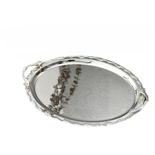 Luxury Dessert Display Gold Edge Silver Bottom Decoration Storage Tray