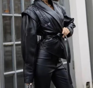 Women’s Faux Leather Motorcycle Coat