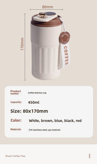 Homy's Temperature Measuring Stainless Steel Travel Coffee mug