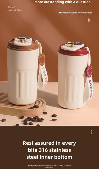 Homy's Temperature Measuring Stainless Steel Travel Coffee mug