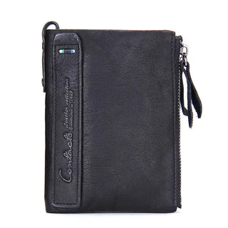 Short Bifold Genuine Leather Wallets for Women