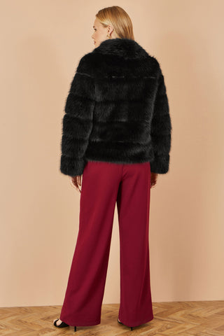 Yumi Black Luxe Faur Fur Coat