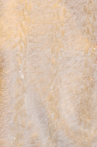 Yumi Ivory Hanging Sequin Long Sleeve Top