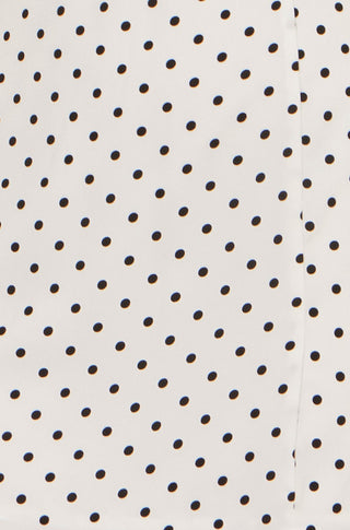 Yumi White Spot Print Wrap Tea Dress