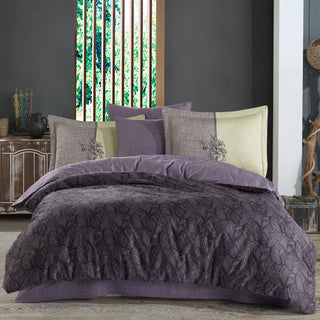 Hobby Lotus Purple - Double Satin Duvet Cover Set  6pc