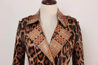 Leopard Luxe Leather Coat