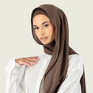 Two-Piece Chiffon Hijab - head coverup set