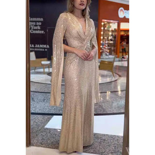 Sequin Formal Floor - Length Dress - Hstrends