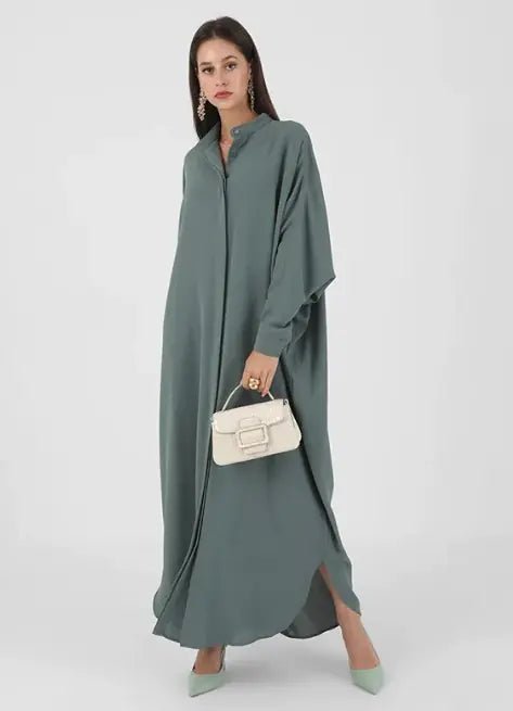 long shirt dress abaya White shirt dress