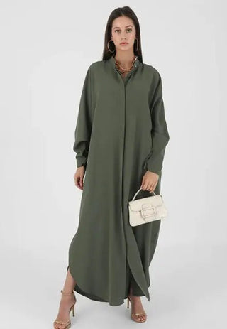 Abaya Long Sleeve Shirt modest Dress - Hstrends