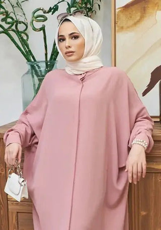 Abaya Long Sleeve Shirt modest Dress - Hstrends