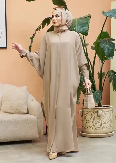 long shirt dress abaya Dubai Silk Abaya Dress: Sultan Long Sleeve Maxi